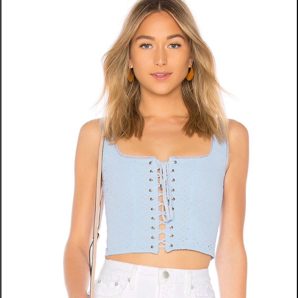 Majorelle Kent lace top blue